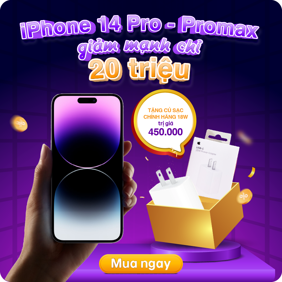 XẢ KHO iPhone 14 Pro và Pro Max Giảm Lên Tới 3 Triệu chỉ còn hơn 20 triệu đón iPhone 15.