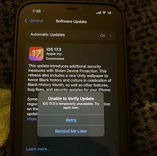 Loạt lỗi trên iOS 17.3