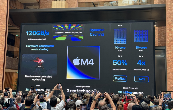 Apple ra chip M4 chuyên dụng cho AI