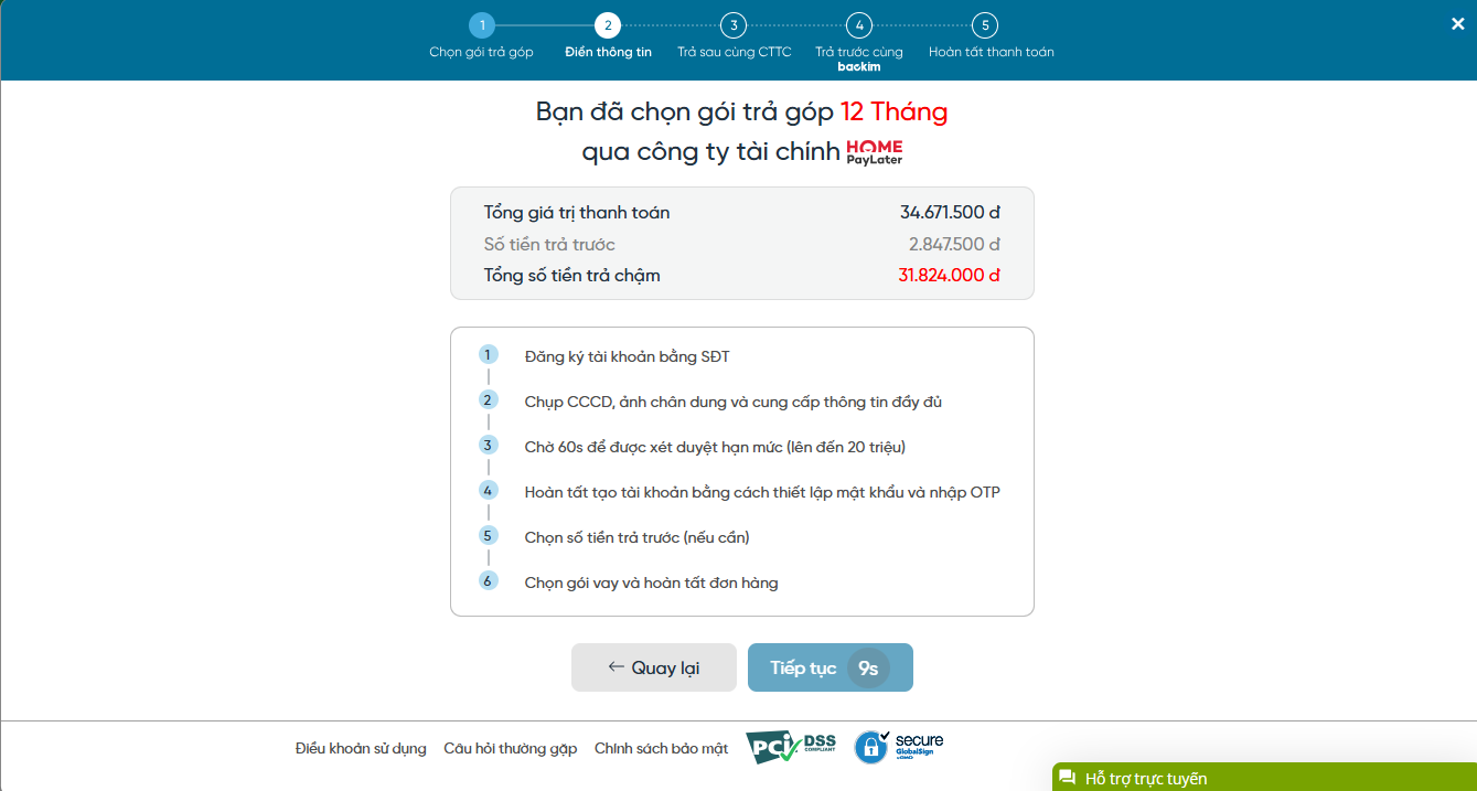 Hướng dẫn trả góp 0% lãi suất tại Techhouse