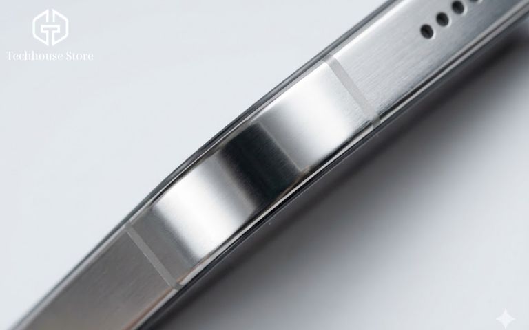 cận cảnh khung viền thép iphone cũ 99 phần trăm đẹp không trầy xước