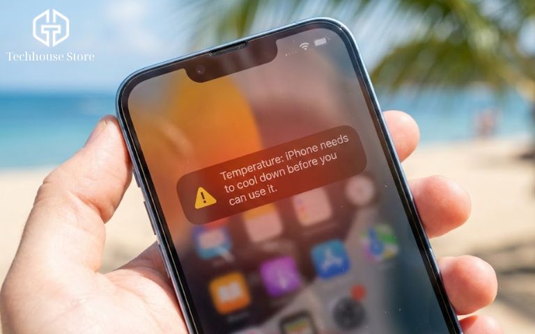 iPhone Nóng Máy Hao Pin: Nguyên Nhân & Cách Xử Lý Hiệu Quả (2025) Màn hình thông báo iPhone cần làm mát trước khi sử dụng 2025.