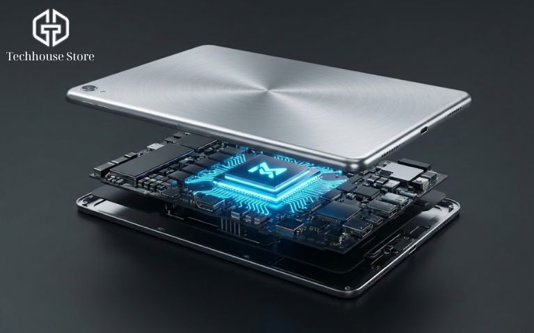 Nên mua iPad hay Điện thoại? Khi nào iPad là khoản đầu tư xứng đáng nhất? minh họa sức mạnh chip Apple M-series giúp iPad hoạt động bền bỉ trong 5 năm