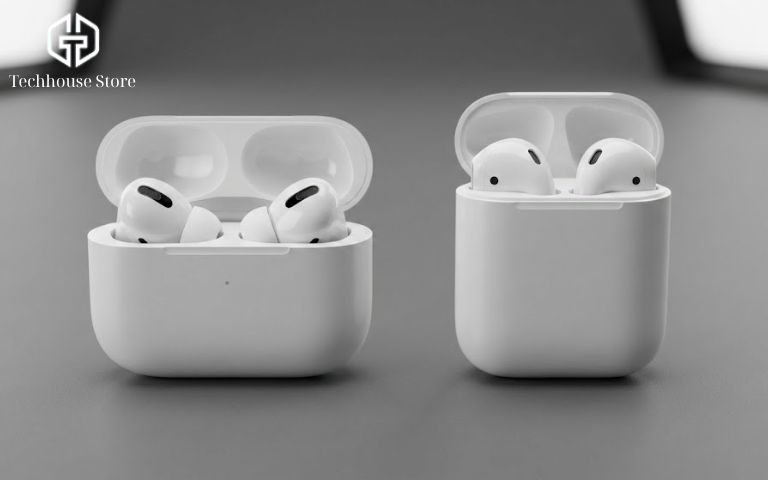 So sánh AirPods Pro 3 vs AirPods Pro 2: Chênh lệch 2 triệu, liệu có đáng “lên đời”? Hai hộp sạc AirPods Pro 3 và AirPods Pro 2 đặt cạnh nhau trên mặt bàn, so sánh kích thước và đèn báo.