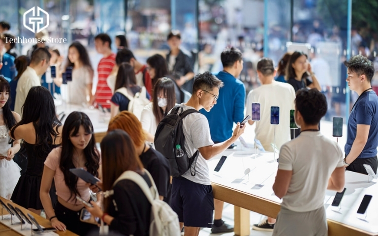 20 triệu mua được iPhone gì? Nên chọn máy nào theo nhu cầu? Khách hàng trải nghiệm và so sánh iPhone tại khu trưng bày điện thoại.