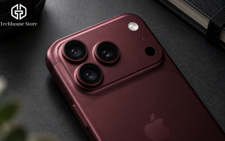 iPhone 18 Pro và Pro Max có gì mới, giá bao nhiêu và nên chọn bản nào Cận cảnh cụm ba camera sau trên iPhone 18 Pro màu Burgundy