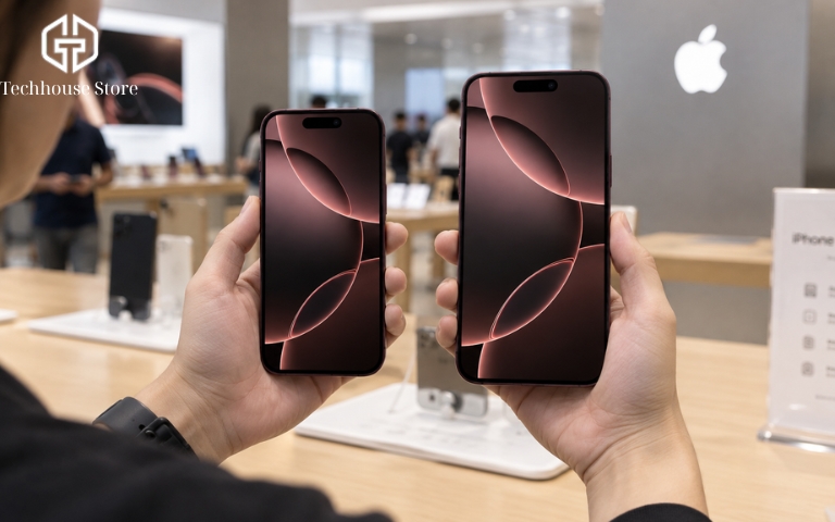 iPhone 18 Pro và Pro Max có gì mới, giá bao nhiêu và nên chọn bản nào Hai điện thoại iPhone 18 Pro và Pro Max được cầm cạnh nhau để so sánh kích thước