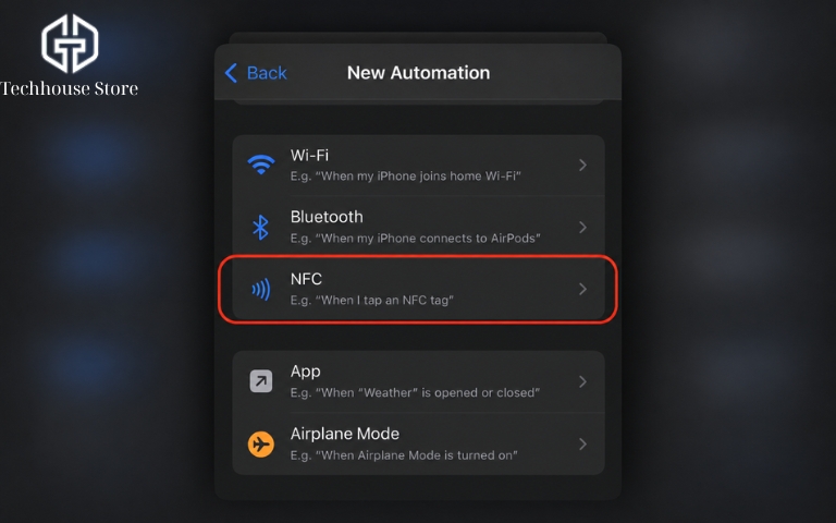 NFC trên iPhone là gì? Cách bật, sử dụng và quét CCCD Mục NFC trong phần Tự động hóa của ứng dụng Phím tắt.